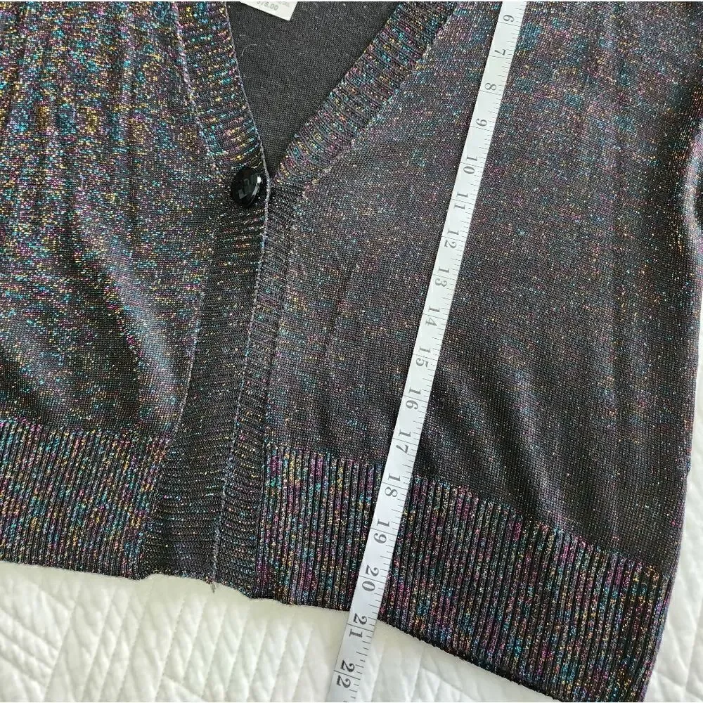 Joseph A multicolored metallic parade luxecore button front cardigan
